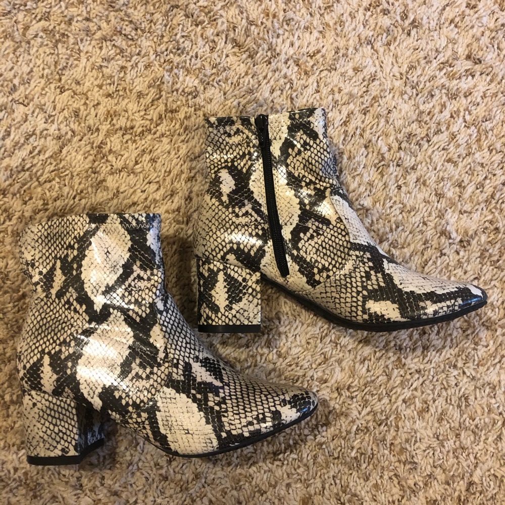 Snake Print Boots